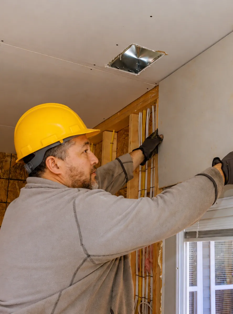 Los Angeles home remodeling planning with a contractor reviewing interior improvements